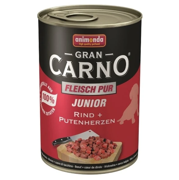 Animonda Gran Carno Junior Hindili Sığır Etli Yavru Köpek Konservesi 400 gr