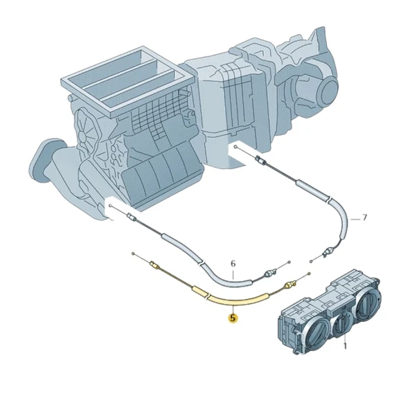 VW Transporter T6 2016-2019 Kalorifer Kumanda Teli Yeşil 7H1819835C - 3