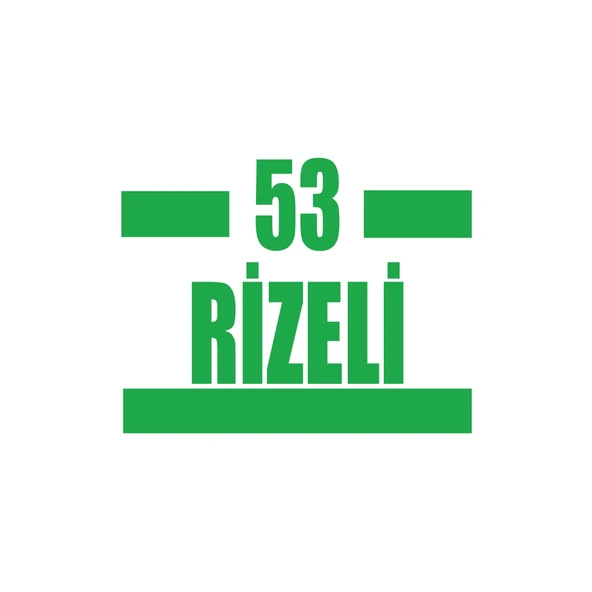 53 Rizeli Araba Sticker 17x17 Cm Yeşil ürün görseli