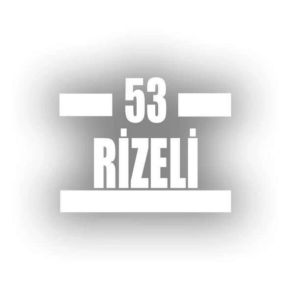 53 Rizeli Araba Sticker 17x17 Cm Beyaz ürün görseli