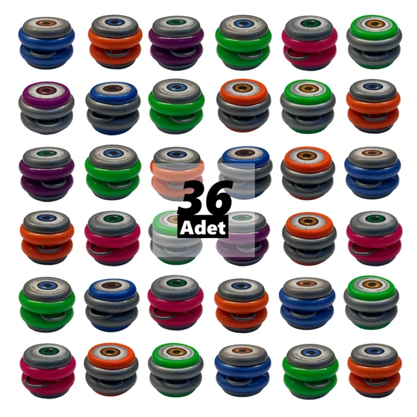 36 Adet Büyük İpli Yoyo - Nostaljik Eğlence - Resim 2