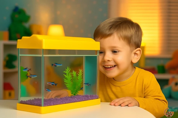 Sarı Renkli Mini Akvaryum - 2