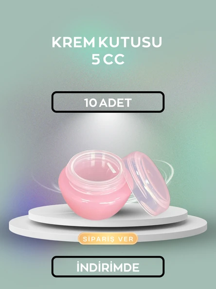 10 Adet Pembe Krem Koyma Kutusu 5 Cc