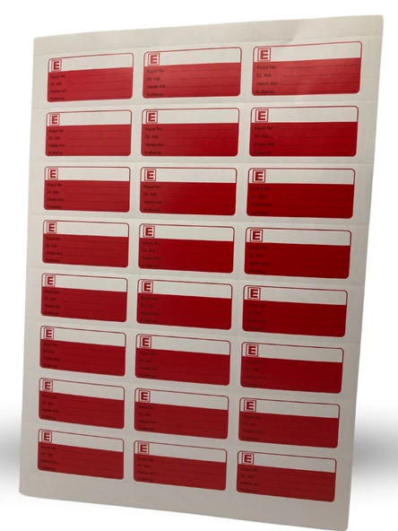 ECZANE ETİKETİ KIRMIZI 96 ADET - 3