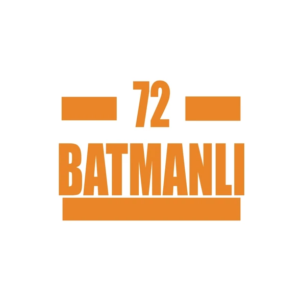 72 Batmanlı Araba Sticker 17x17 Cm Turuncu