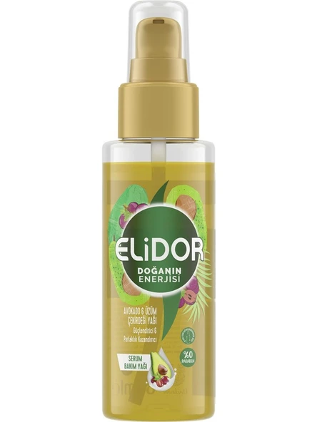 Elidor Doğanın Enerjisi Serum Saç Bakım Yağı Avokado ve Üzüm Çekirdeği Yağı 80 ml - Resim 2