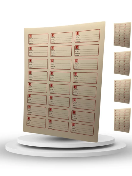 96 ADET ECZANE ETİKETİ BEYAZ - 2