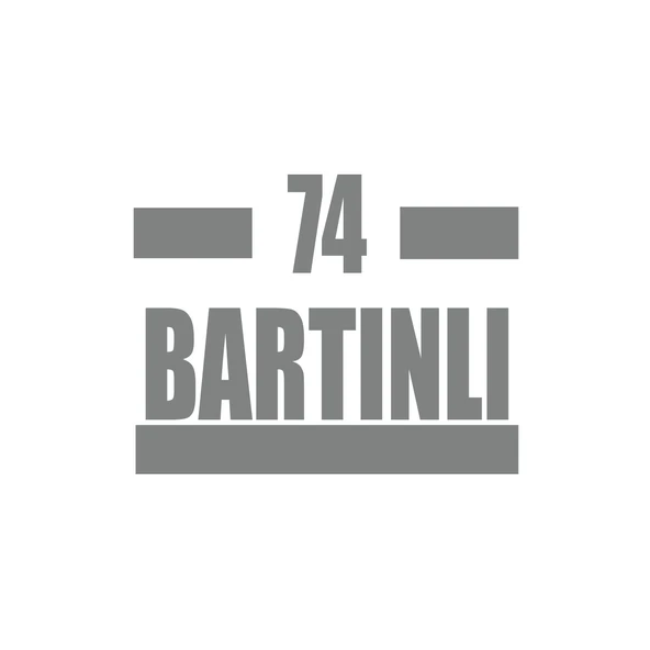 74 Bartınlı Araba Sticker 17x17 Cm Gri ürün görseli