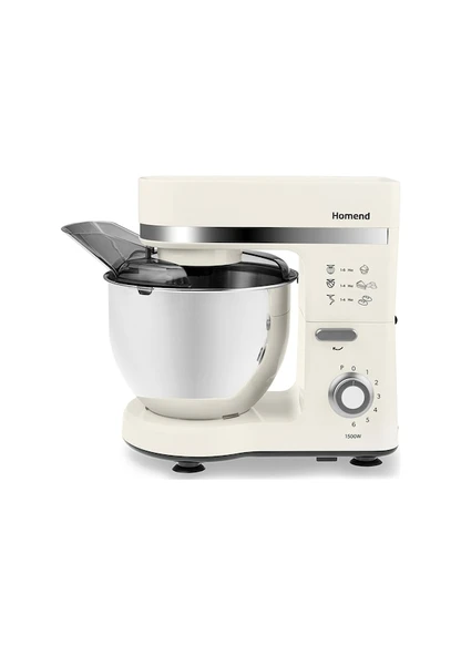 Homend Profashion 3063H Stantlı Mikser 1500 Watt 5L Krem