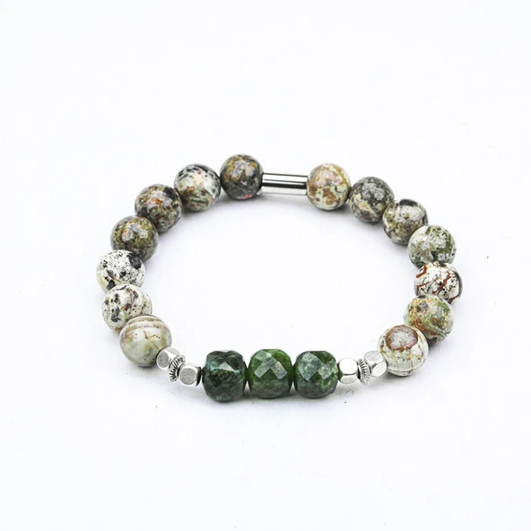 AKİK  TAŞI MİSİNA LASTİKLİ BİLEKLİK - 2