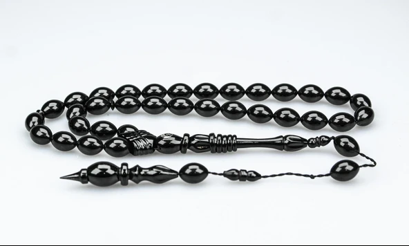 Oltu Taşı Özel Seri İmame Bilezik Oyma İşçilikli Tespih