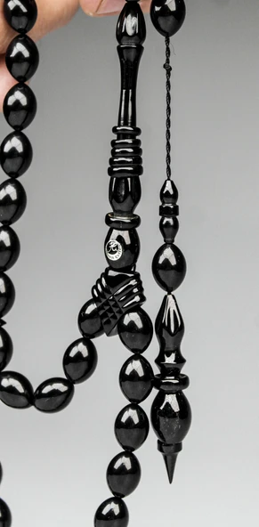 Oltu Taşı Özel Seri İmame Bilezik Oyma İşçilikli Tespih - 7