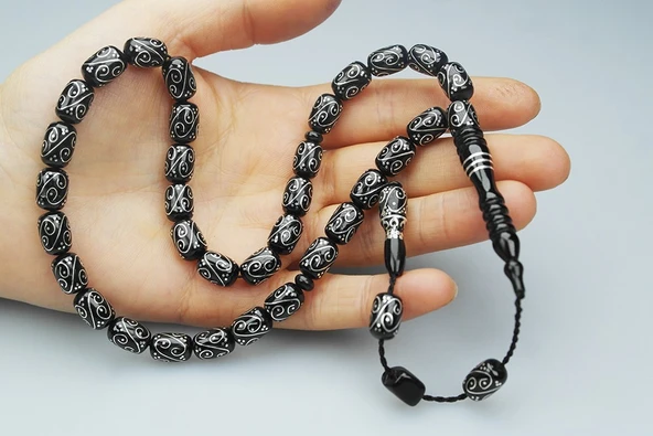 Oltu Taşı Koç Başı Model Tespih - 6