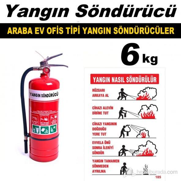 Yangın Söndürme Cihazı Ev Ve Ofis Tipi 6 Kg 40097