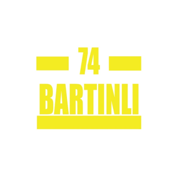 74 Bartınlı Araba Sticker 17x17 Cm Sarı ürün görseli