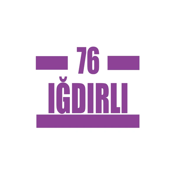 76 Iğdırlı Araba Sticker 17x17 Cm Mor ürün görseli