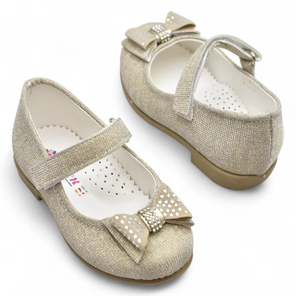 5951 Rahat Taban Tokalı Kız Çocuk Babet Ayakkabı Düğün Abiye Nişan Ev Babeti