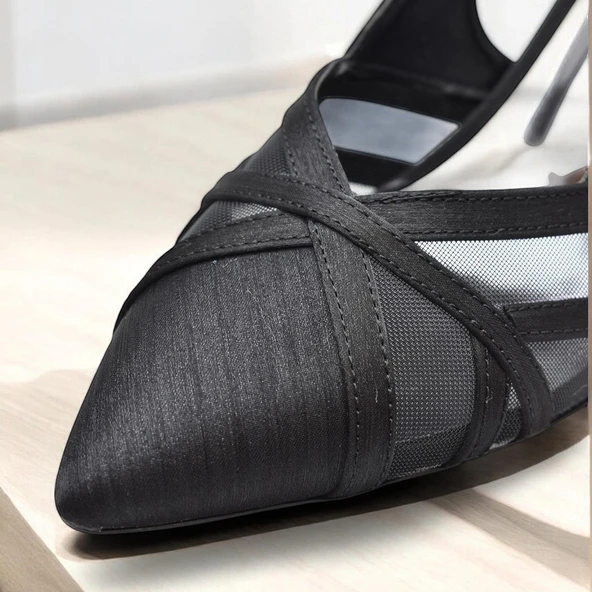 6521 4cm Kadın Topuklu Ayakkabı Stiletto Abiye Düğün Nişan Ayakkabısı - 5