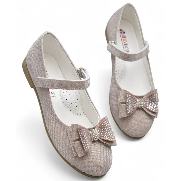 5952 Rahat Taban Tokalı Kız Çocuk Babet Ayakkabı Düğün Abiye Nişan Ayakkabısı - 10