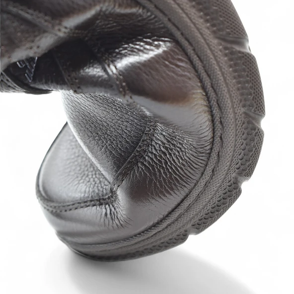 TAB202 Topuk Jelli Ortopedik Taban Hakiki Deri Erkek Ayakkabı Poli Hafif Taban - 6