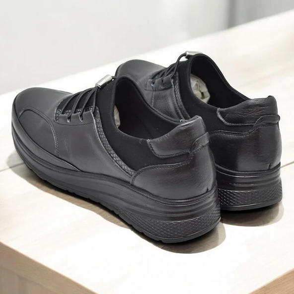 2000 Tam Ortopedik Hafif Dolgu Taban Günlük Hakiki Deri Kadın Ayakkabı Anne Ayakkabısı - 6