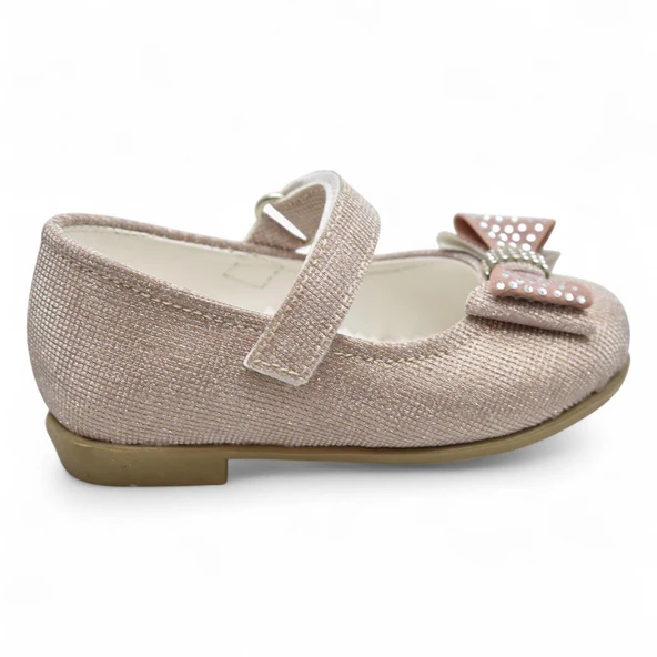 5951 Rahat Taban Tokalı Kız Çocuk Babet Ayakkabı Düğün Abiye Nişan Ev Babeti - 7