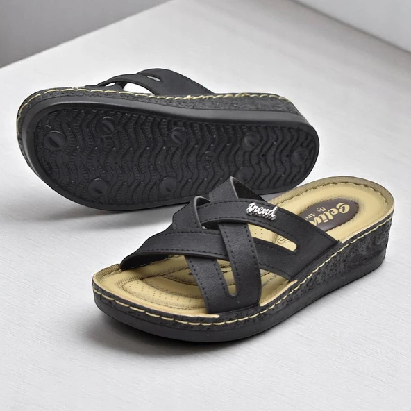 4551 Ortopedik Taban Günlük Kadın Terlik Yumuşak İç Taban - 3