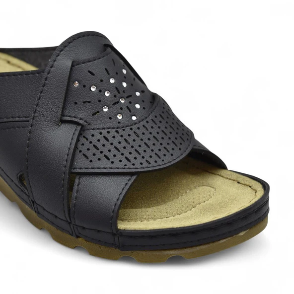 160149 CV TAM Ortopedik Taban Günlük Kadın Terlik Anatomik Taban - 5