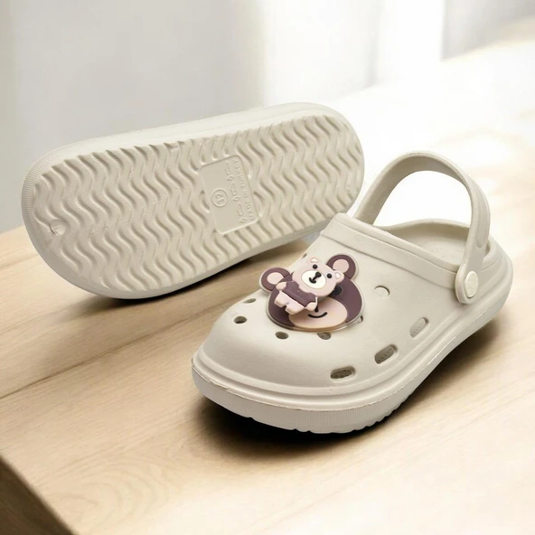 755  Rahat Taban Ayıcıklı Günlük Çocuk Terlik Sandalet - 5