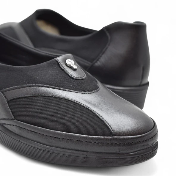 7507 Hafif Dolgu Tam Ortopedik Taban Hakiki Deri Kadın Ayakkabı Anne Ayakkabısı - 2