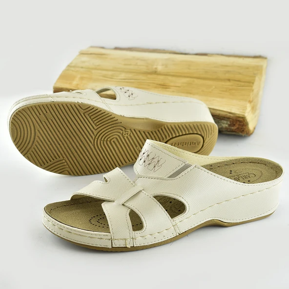 3003 CV TAM Ortopedik Taban Günlük Kadın Terlik Sandalet Hafif Dolgu - 9