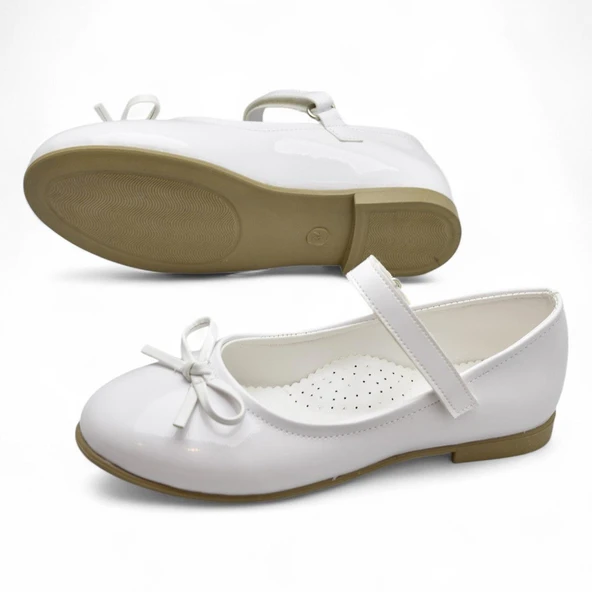 5953 Rahat Taban Tokalı Kız Çocuk Babet Ayakkabı Düğün Abiye Nişan Ayakkabısı - 2