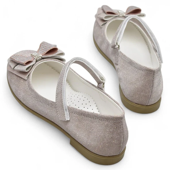 5952 Rahat Taban Tokalı Kız Çocuk Babet Ayakkabı Düğün Abiye Nişan Ayakkabısı - 12