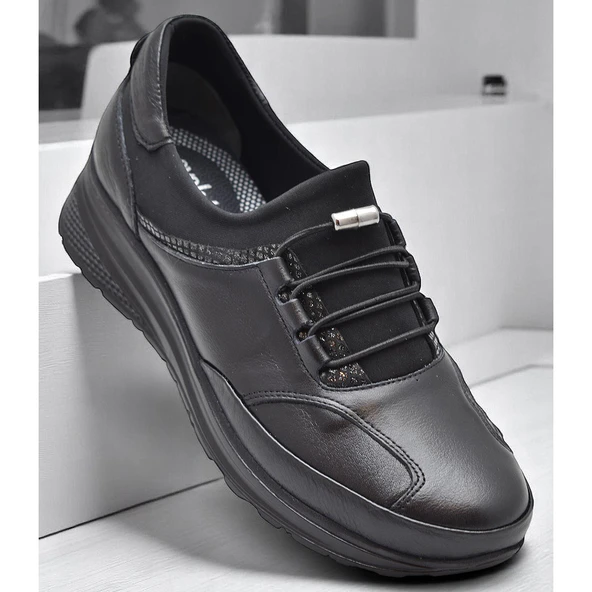 2000 Tam Ortopedik Hafif Dolgu Taban Günlük Hakiki Deri Kadın Ayakkabı Anne Ayakkabısı