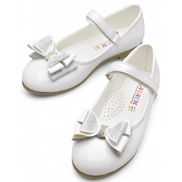 5952 Rahat Taban Tokalı Kız Çocuk Babet Ayakkabı Düğün Abiye Nişan Ayakkabısı - 6