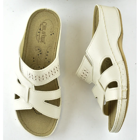 3003 CV TAM Ortopedik Taban Günlük Kadın Terlik Sandalet Hafif Dolgu - 8