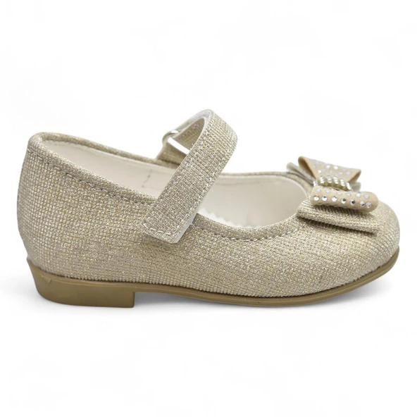 5951 Rahat Taban Tokalı Kız Çocuk Babet Ayakkabı Düğün Abiye Nişan Ev Babeti - 4