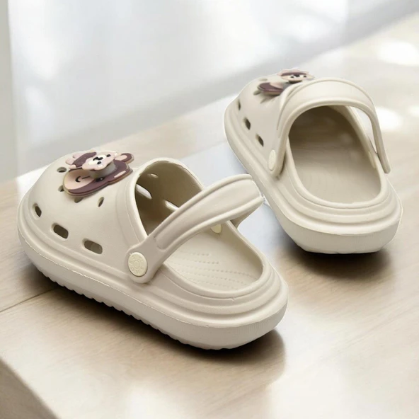 755  Rahat Taban Ayıcıklı Günlük Çocuk Terlik Sandalet - 6