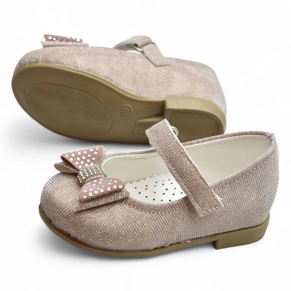 5951 Rahat Taban Tokalı Kız Çocuk Babet Ayakkabı Düğün Abiye Nişan Ev Babeti - 8