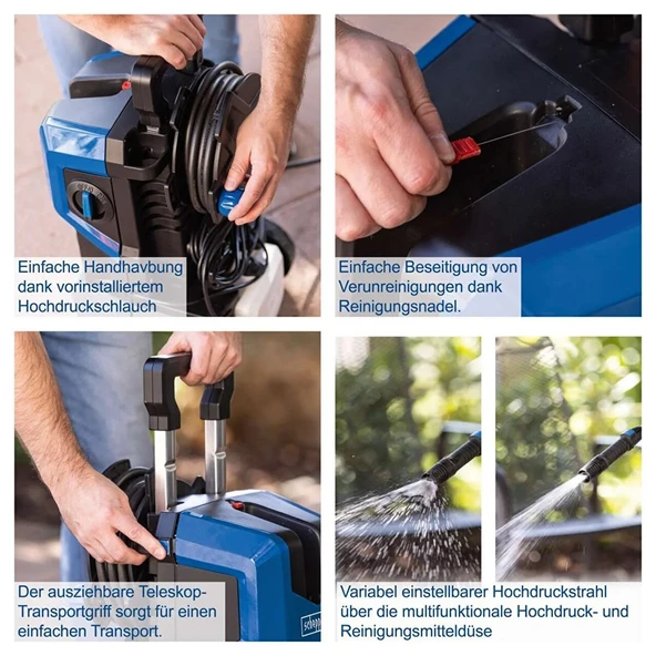 Scheppach HCE3000 Yüksek Basınçlı Yıkama Makinası 180 Bar 2400W - 5