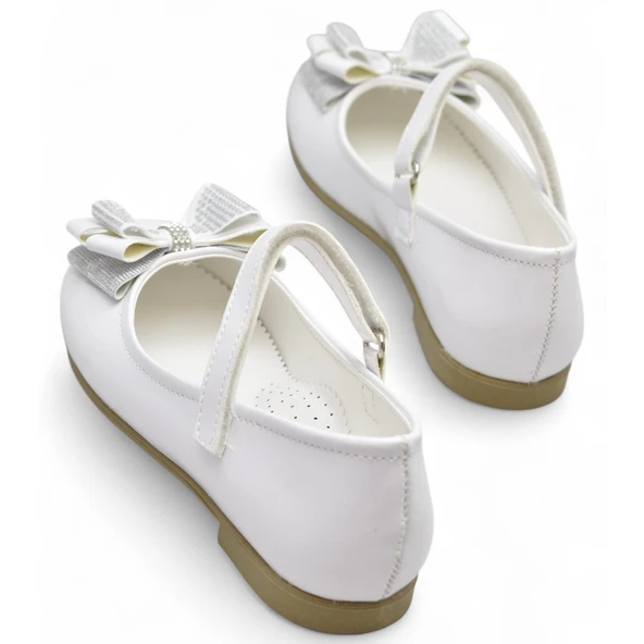 5952 Rahat Taban Tokalı Kız Çocuk Babet Ayakkabı Düğün Abiye Nişan Ayakkabısı - 8