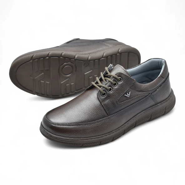 TAB202 Topuk Jelli Ortopedik Taban Hakiki Deri Erkek Ayakkabı Poli Hafif Taban - 4