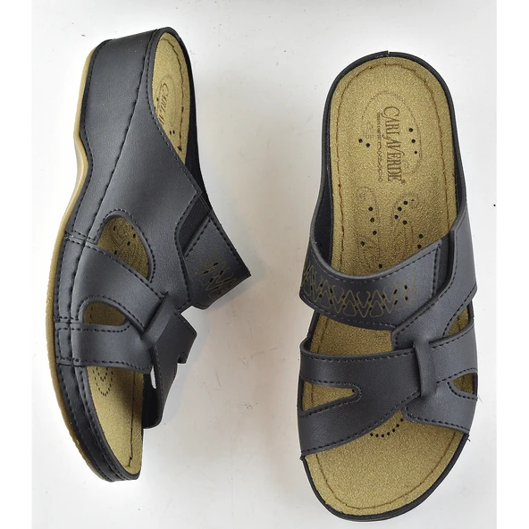 3003 CV TAM Ortopedik Taban Günlük Kadın Terlik Sandalet Hafif Dolgu - 4