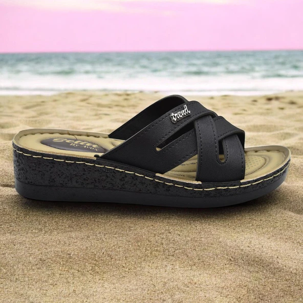 4551 Ortopedik Taban Günlük Kadın Terlik Yumuşak İç Taban - 2