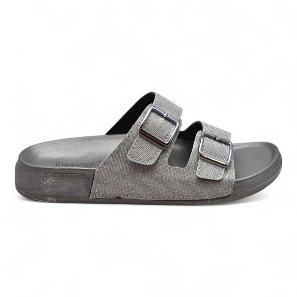 380 Rahat Ortopedik Taban Günlük Kadın Terlik Çift Toka Kadın Terlik Sim Detaylı - 9