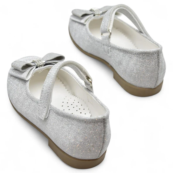 5951 Rahat Taban Tokalı Kız Çocuk Babet Ayakkabı Düğün Abiye Nişan Ev Babeti - 12