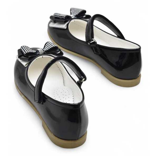 5952 Rahat Taban Tokalı Kız Çocuk Babet Ayakkabı Düğün Abiye Nişan Ayakkabısı - 4