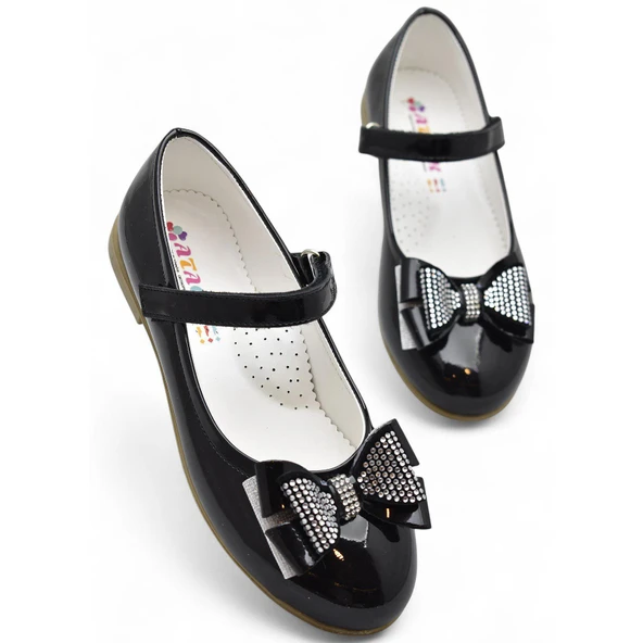 5952 Rahat Taban Tokalı Kız Çocuk Babet Ayakkabı Düğün Abiye Nişan Ayakkabısı