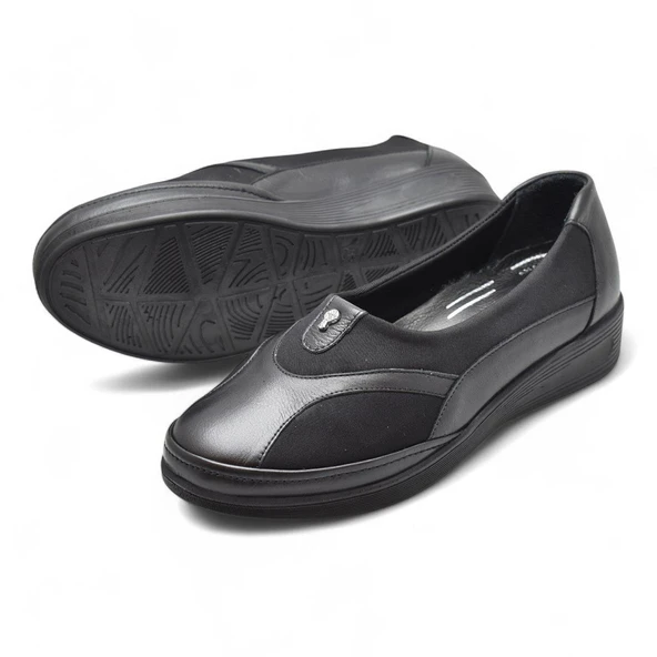 7507 Hafif Dolgu Tam Ortopedik Taban Hakiki Deri Kadın Ayakkabı Anne Ayakkabısı