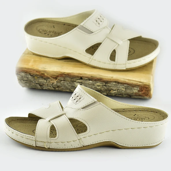 3003 CV TAM Ortopedik Taban Günlük Kadın Terlik Sandalet Hafif Dolgu - 6